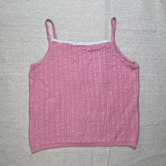 Liz Claiborne Lizwear | Vintage Bubblegum Pink Knit Tank| Petite P - Picture 1 of 6